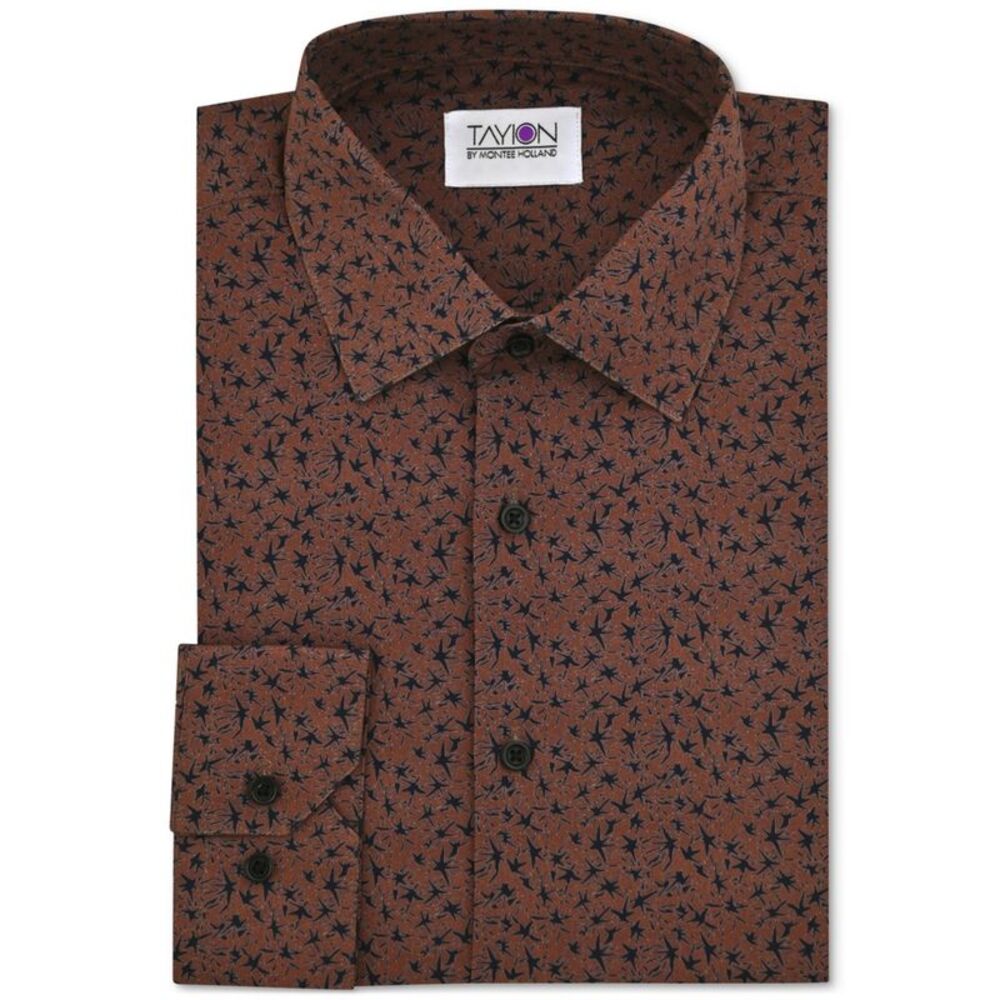 Tayion Collection Mens Slim-Fit Floral Button Down Dress Shirt, NWT